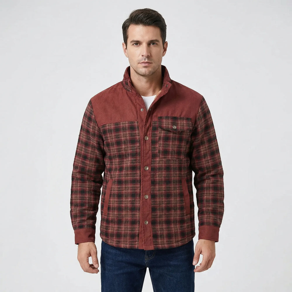 Lined jacket with plaid pattern - Joel