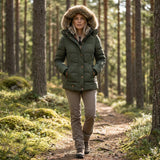 Insulated winter jacket with fur-trimmed hood - Sheryl