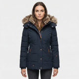 Insulated winter jacket with fur-trimmed hood - Sheryl