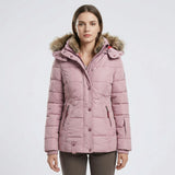 Insulated winter jacket with fur-trimmed hood - Sheryl