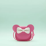 Girls Purse Cute Mouse Crossbody Bag Bow PU Mini Handbag