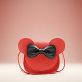 Girls Purse Cute Mouse Crossbody Bag Bow PU Mini Handbag