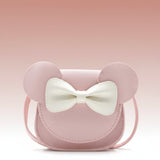 Girls Purse Cute Mouse Crossbody Bag Bow PU Mini Handbag
