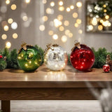 Optimized Product Title: "3er Set Glas Tischornamente für Weihnachten – Funkelnde Deko für festliche Tische" 

This title includes relevant keywords, maintains clarity, and emphasizes the festive aspect of the product, making it more appealing for Google