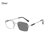 Progressive Reading Glasses – Blue Light Filter, Rimless Titanium & +1.00–+4.00 Diopter