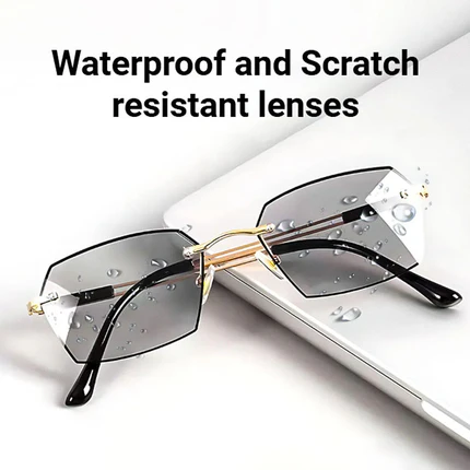 Progressive Reading Glasses – Blue Light Filter, Rimless Titanium & +1.00–+4.00 Diopter