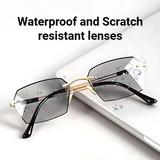 Progressive Reading Glasses – Blue Light Filter, Rimless Titanium & +1.00–+4.00 Diopter