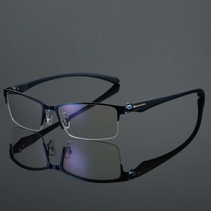 Progressive Reading Glasses – Blue Light Filter, Rimless Titanium & +1.00–+4.00 Diopter