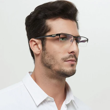 Progressive Reading Glasses – Blue Light Filter, Rimless Titanium & +1.00–+4.00 Diopter