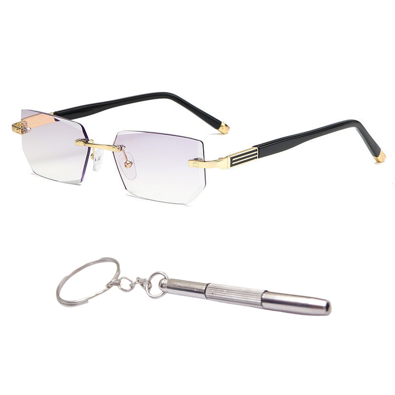 Progressive Reading Glasses – Blue Light Filter, Rimless Titanium & +1.00–+4.00 Diopter