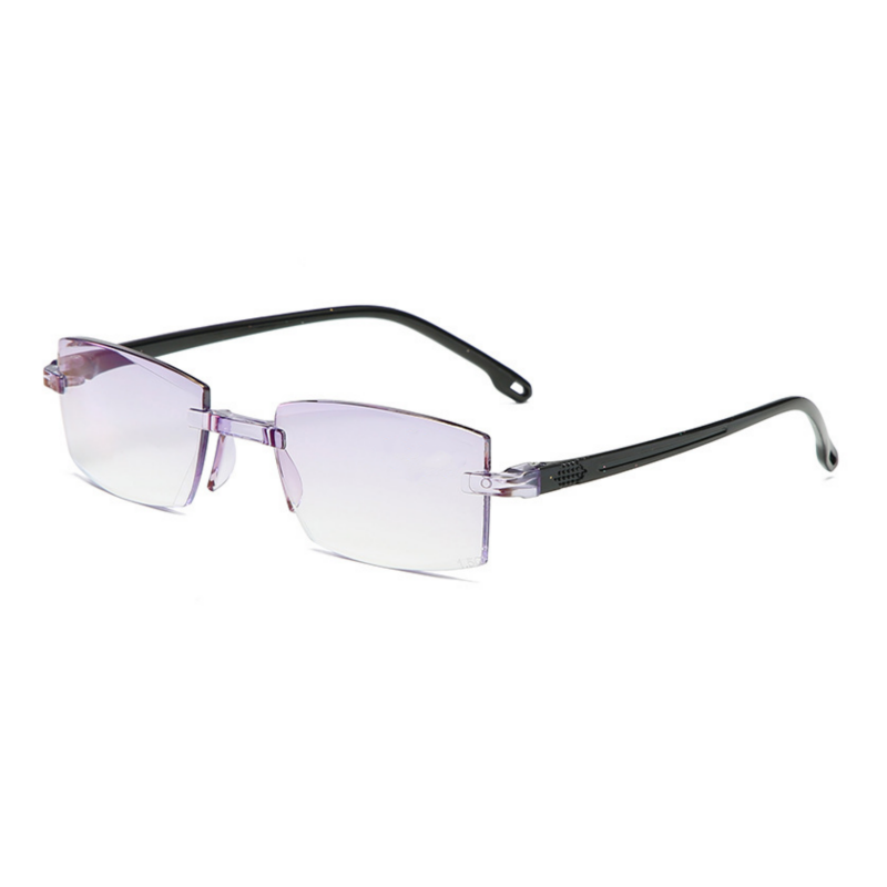 Progressive Reading Glasses – Blue Light Filter, Rimless Titanium & +1.00–+4.00 Diopter