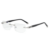 Progressive Reading Glasses – Blue Light Filter, Rimless Titanium & +1.00–+4.00 Diopter