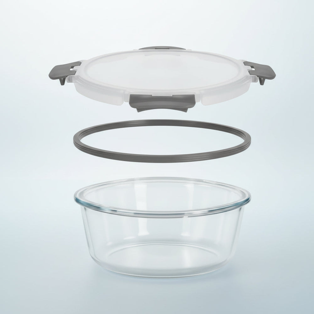 Glass Food Storage Containers Airtight Borosilicate Meal Prep Set