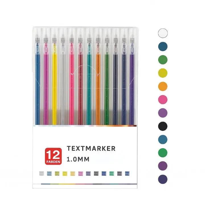 Glitzer-Gelstifte Set – 10 Farben für kreative Karten, Bullet Journals & DIY Projekte | Funkelnde Schreibwerkzeuge