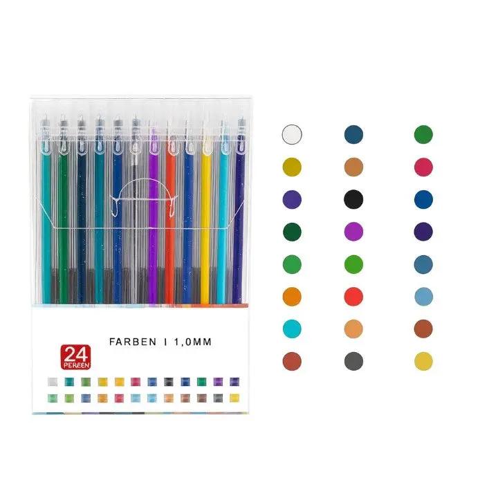 Glitzer-Gelstifte Set – 10 Farben für kreative Karten, Bullet Journals & DIY Projekte | Funkelnde Schreibwerkzeuge