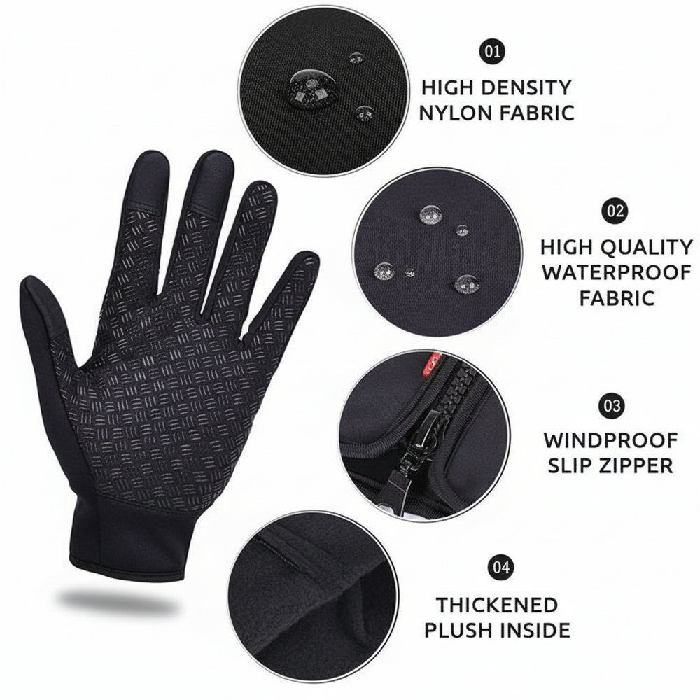Winter Gloves Touchscreen Thermal Windproof Full Finger