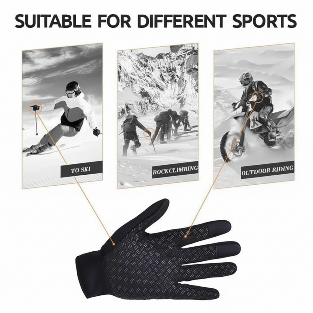 Winter Gloves Touchscreen Thermal Windproof Full Finger