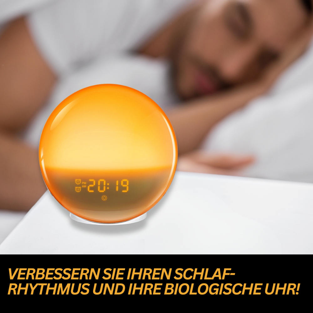 GlowRise – Natural Wake-Up Light Radio Alarm Clock