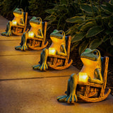 Solar Garden Frog Light – Rocking Chair Design, Weatherproof & Auto Dusk-to-Dawn