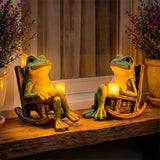 Solar Garden Frog Light – Rocking Chair Design, Weatherproof & Auto Dusk-to-Dawn