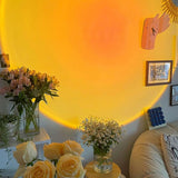 Optimized Product Title: **Sonnenuntergangs-Projektionslampe mit 16 Farben und 180° drehbarem Kopf – Stimmungsvolle LED-Lampe für Schlafzimmer und Wohnzimmer** 

This title includes relevant keywords while also providing additional context to enhance sear