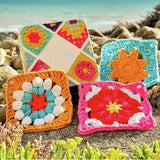Granny Square Pattern Cards - Creative Crochet Design Templates for Beginners & Experts