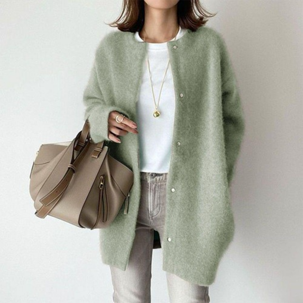 Long Sleeve Women's Cardigan with Pockets - Liora