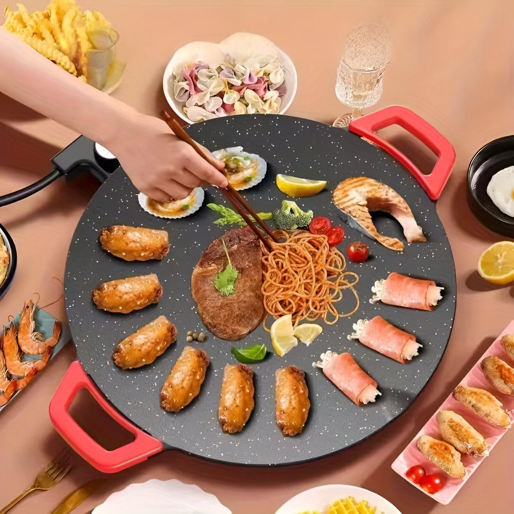 Grill Pan Cast Iron Smokeless Indoor Cooking Griddle