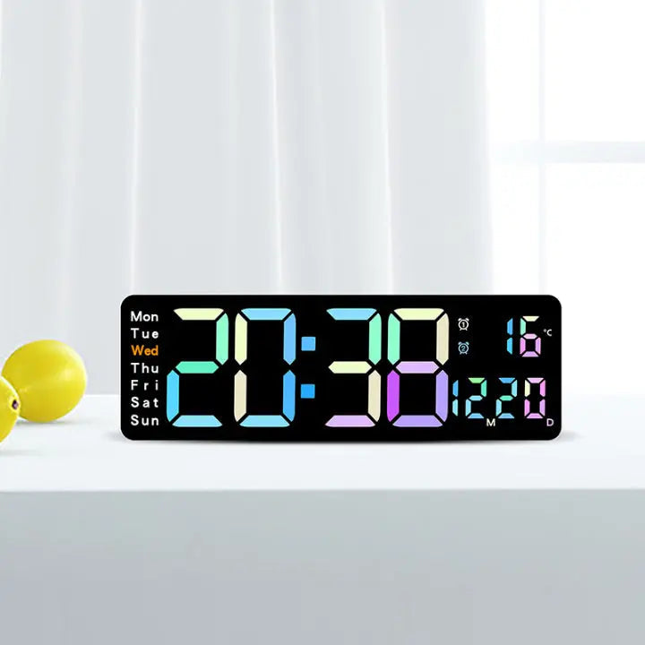Enhanced Product Title: "Große RGB Digitale Wanduhr mit Farbwechsel – Modernes Design für Wohnzimmer, Büro & Schlafzimmer" 

This title includes relevant keywords and phrases that can help improve visibility and attract potential buyers.