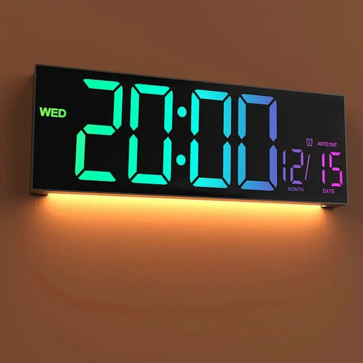 Enhanced Product Title: "Große RGB Digitale Wanduhr mit Farbwechsel – Modernes Design für Wohnzimmer, Büro & Schlafzimmer" 

This title includes relevant keywords and phrases that can help improve visibility and attract potential buyers.