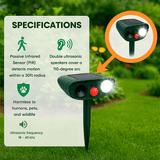 BowLift | Solar-Powered Ultrasonic Deer Repeller - Effective Deer Deterrent for Gardens & Yards in 48 Hours