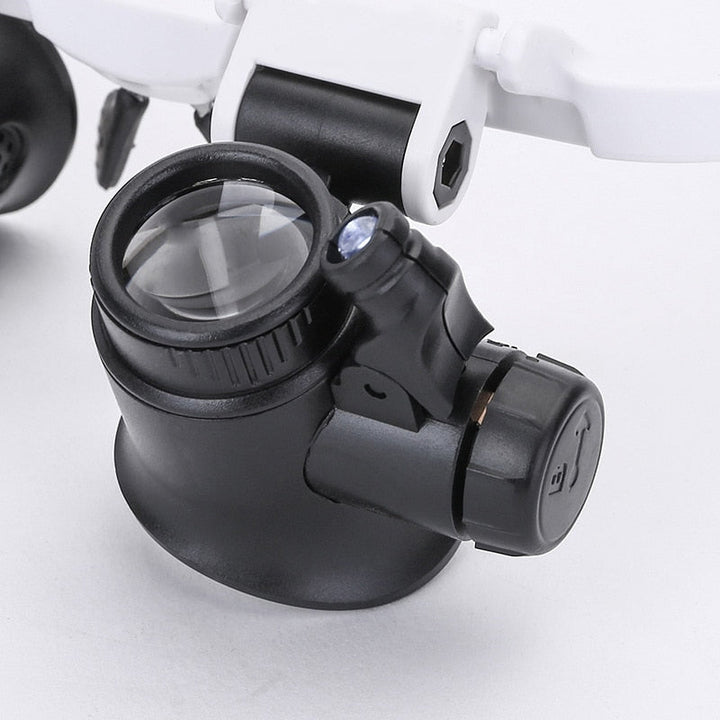 HD Reading Glasses with LED Lighting and Interchangeable Lenses - Optiview