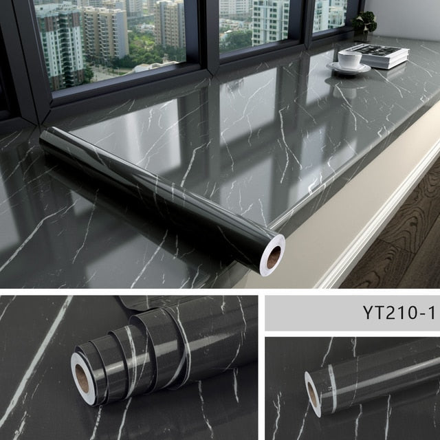 Marble Self-Adhesive Film – Waterproof PVC Vinyl, 60cm Wide, 3D Texture
