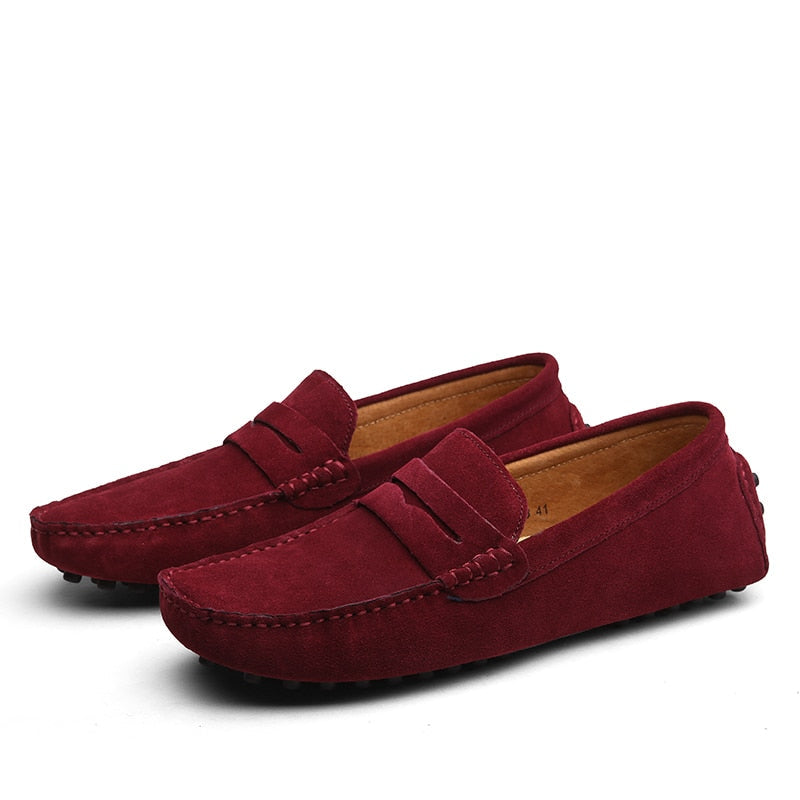 Italian – Fashionable Casual Suede Loafers for Men