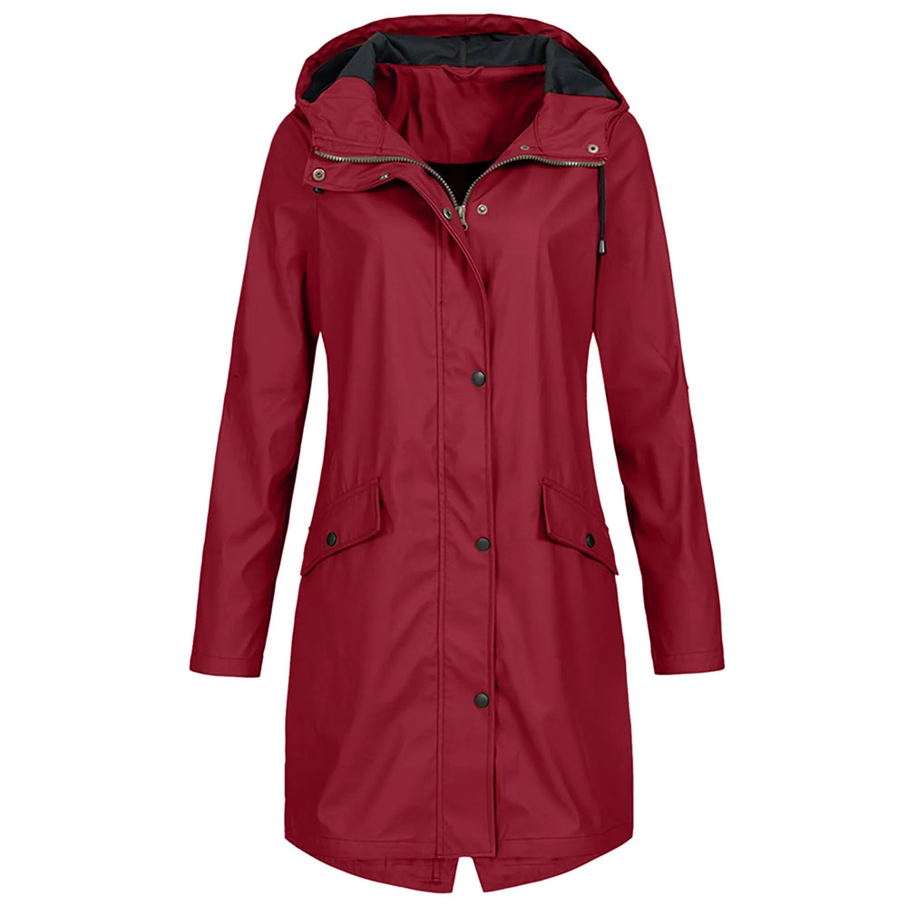 Plus Size Waterproof Hooded Raincoat - Fall Collection - Stylish & Functional