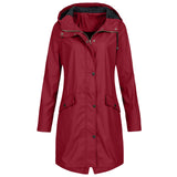 Plus Size Waterproof Hooded Raincoat - Fall Collection - Stylish & Functional