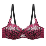 Embroidered Lace Plus-Size Push-Up Bra for Enhanced Support & Style