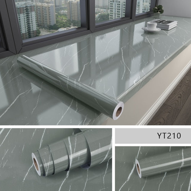 Marble Self-Adhesive Film – Waterproof PVC Vinyl, 60cm Wide, 3D Texture