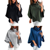 Asymmetrical women's turtleneck sweater – Autumn Magic Mara