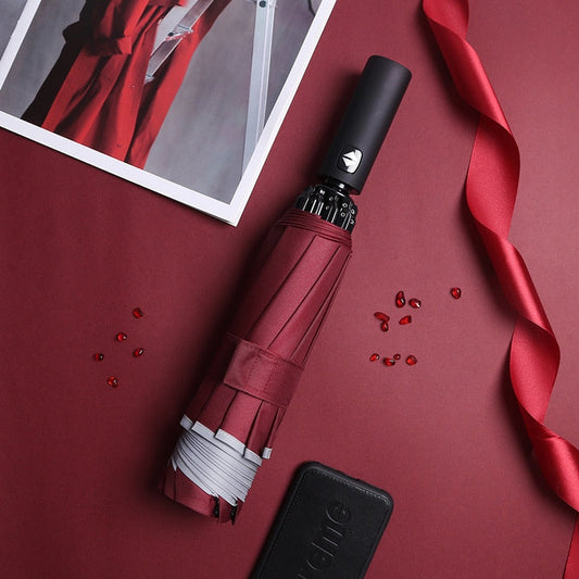 Inverted Umbrella – 360° Reflective Stripes, UPF 50+ & Automatic Open/Close
