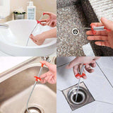Drain Cleaner Hook Tool – Flexible Stainless Steel, 60cm Reach, Chemical-Free Hair Remover