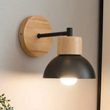 Wood & Metal Wall Lamp | Modern Nordic Bedside Light