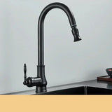 BowLift | VintageTap Antique Brass Kitchen Tap – Retro Style Mixer Faucet with Swivel Spout