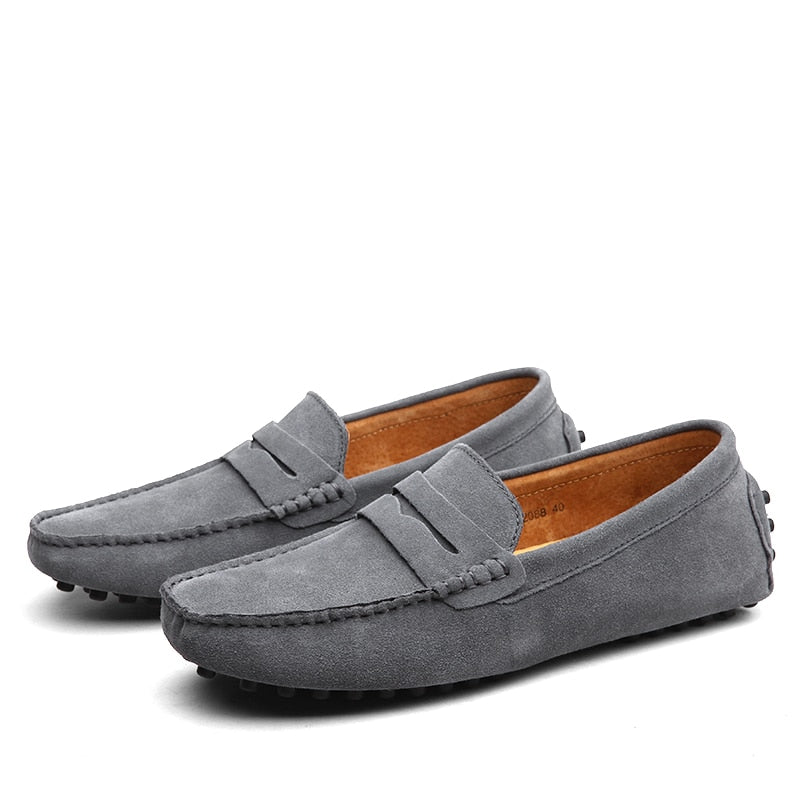 Italian – Fashionable Casual Suede Loafers for Men