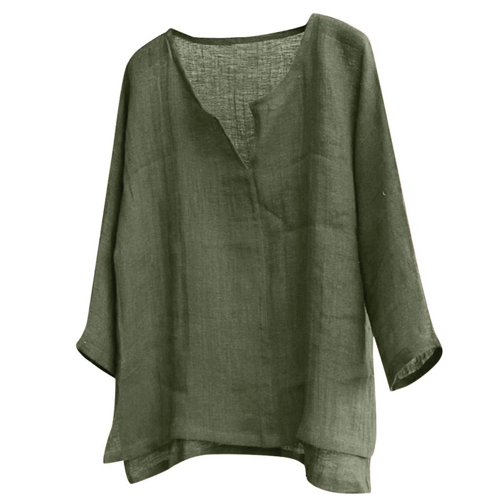 Lino Linen Blouse - Green