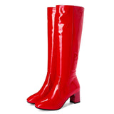 Sophie Shiny Leather Boots – detail