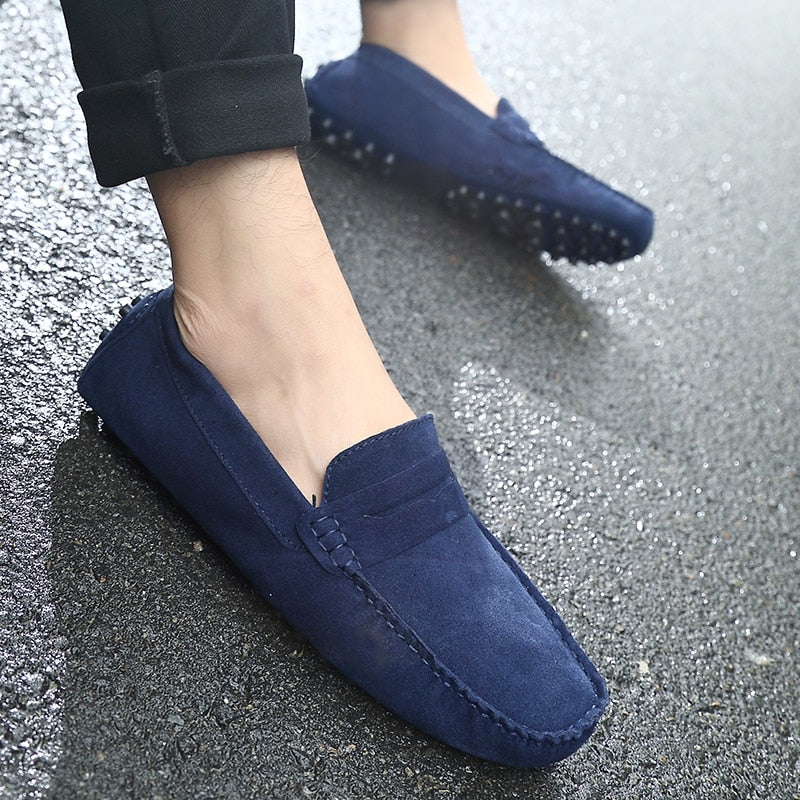 Italian – Fashionable Casual Suede Loafers for Men