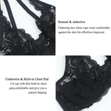 Plus-Size Lace Push-Up Bra - Comfortable Support & Elegant Design for Curvy Figures