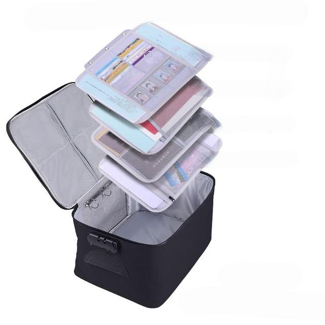 Lockable Waterproof Document Storage Case - Secure, Durable, and Weatherproof Organizer for Important Papers and Valuables