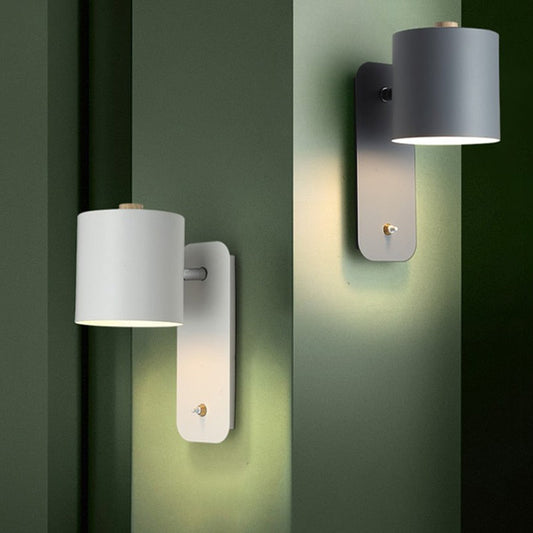 LED Wall Lamp with Switch – Modern Metal Design, Built-In Switch &amp; Wall-Mounted Install